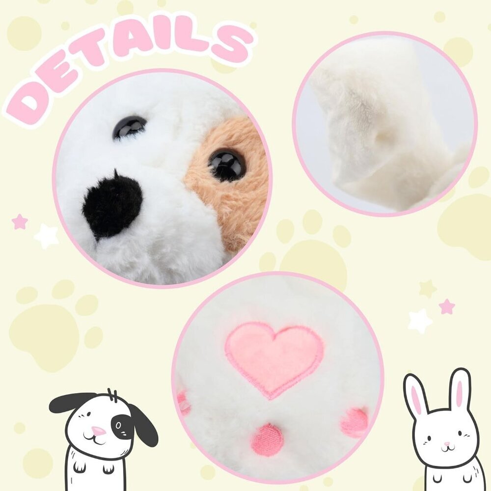 Kids Puppy Animal Hat with Ears Moving Jumping Pop Up Beating Plush Holiday - Picture 3 of 7